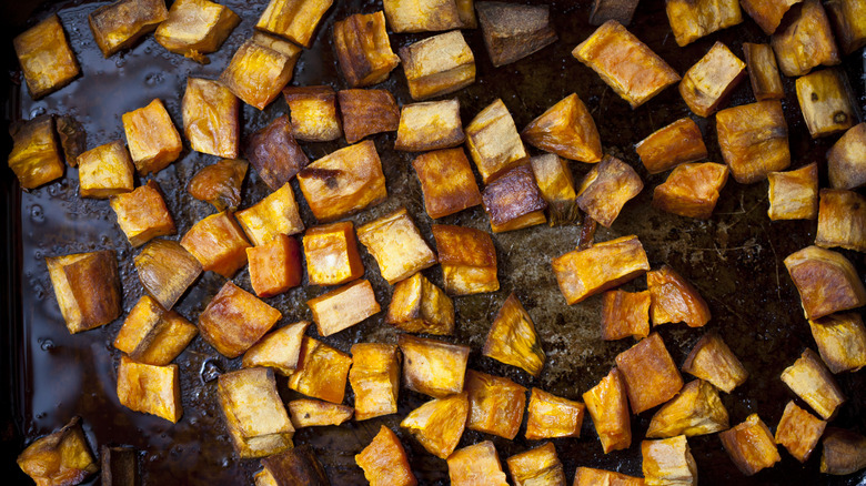 diced roasted sweet potatoes