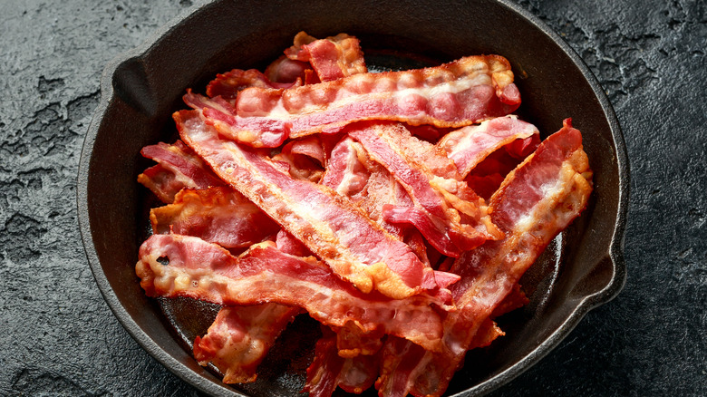 Bacon in a skillet