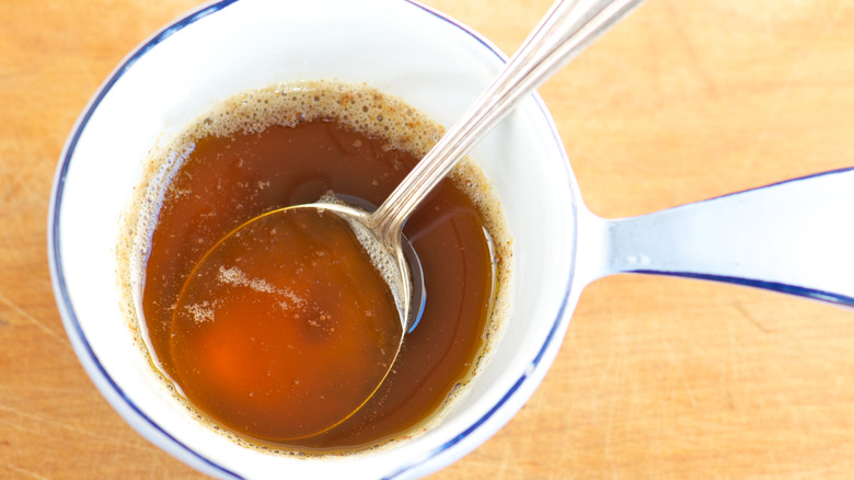 browned butter in a pot 