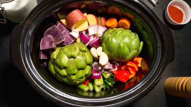 Artichokes in slow cooker