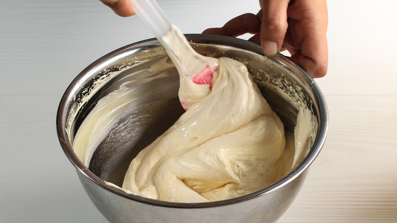 Person folding batter 