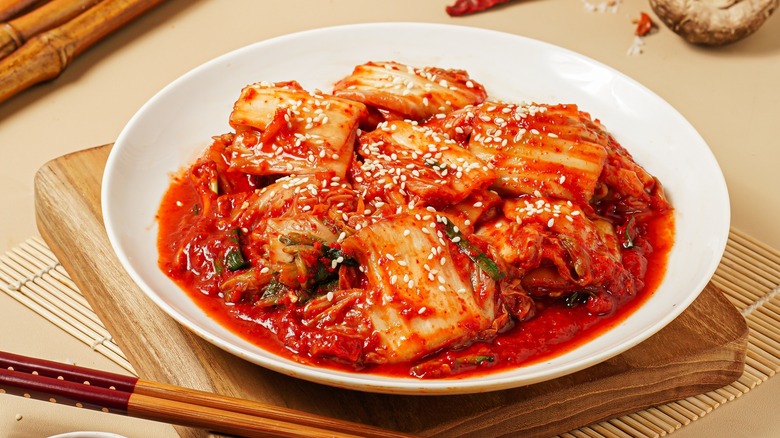 Bowl cabbage kimchi