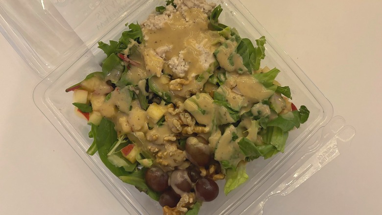 trader joes waldorf salad on white table