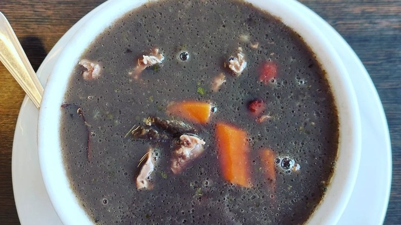 Duck blood soup