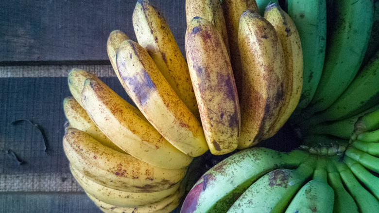 Pisang Berangans on wooden table