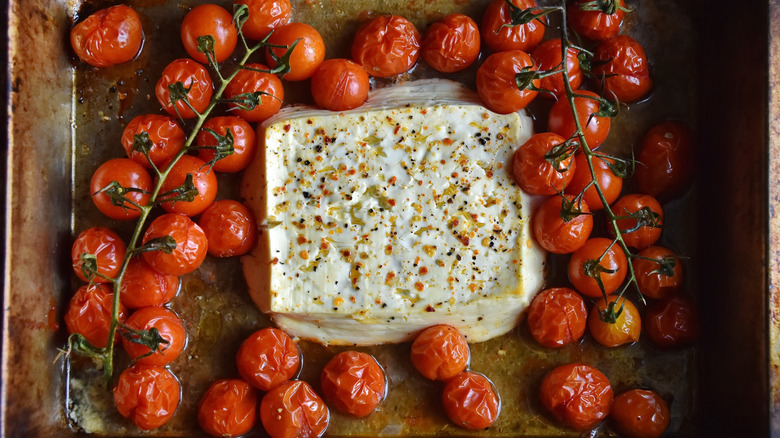 feta cheese baked tomatoes