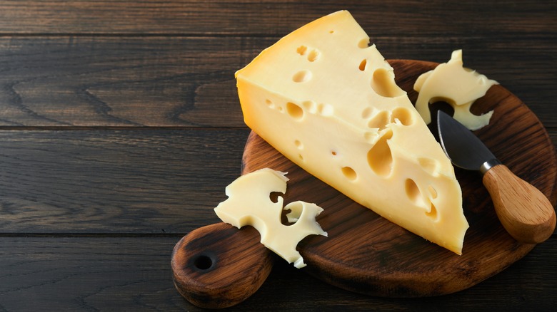 Swiss cheese wood cutting board
