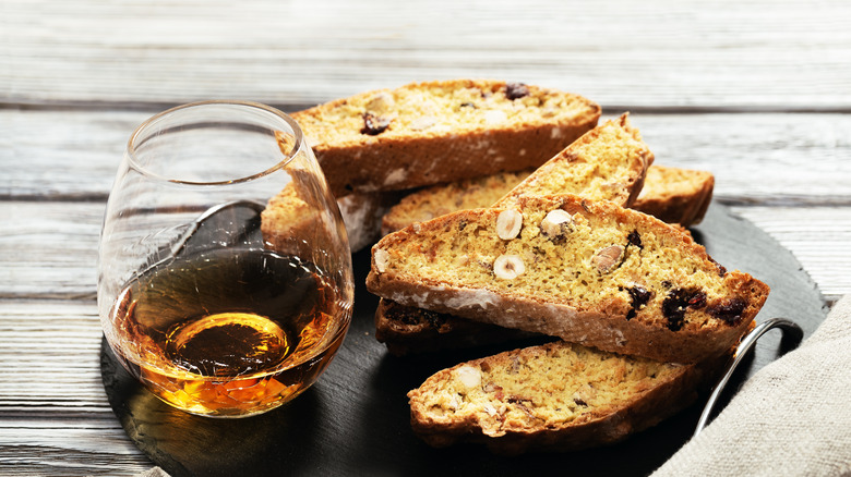 vin santo with biscotti