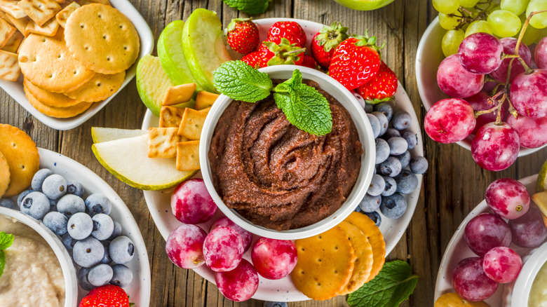 Bowl of chocolate hummus