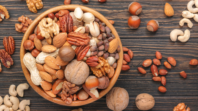 A bowl of mixed nuts