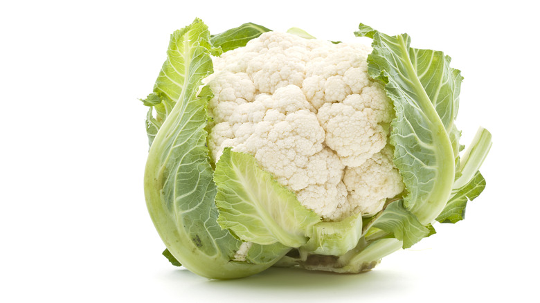 Cauliflower on white background