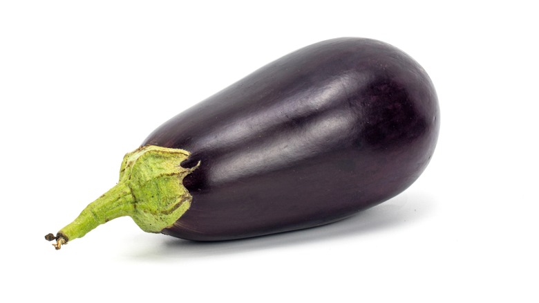 Eggplant on white background