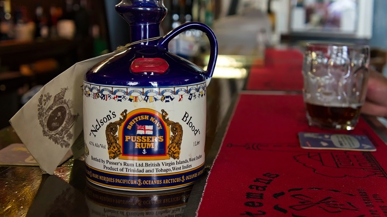 Bottle of Pusser's navy rum