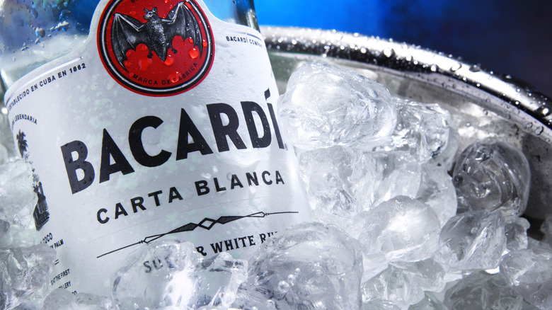 Bottle of Bacardi white rum