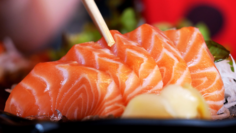 salmon sashimi