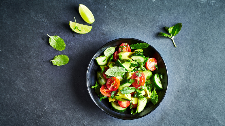 Salad in bowl 