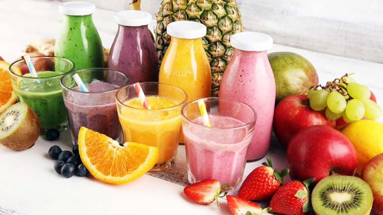 Smoothie ingredients on table