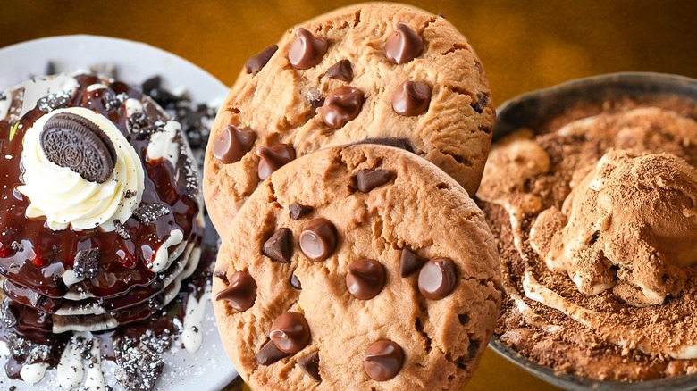 Cookies with two desserts