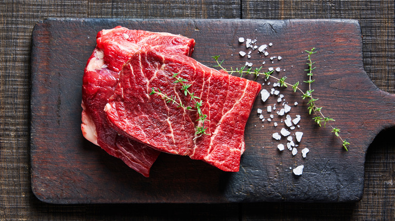 Flat iron steaks