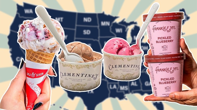 Ice cream and US map