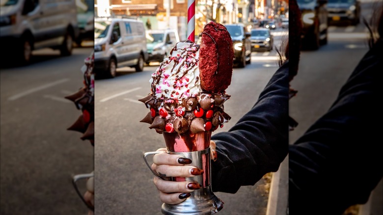 Red Velvet Cookie Crazyshake from Black Tap Craft Burgers & Beer