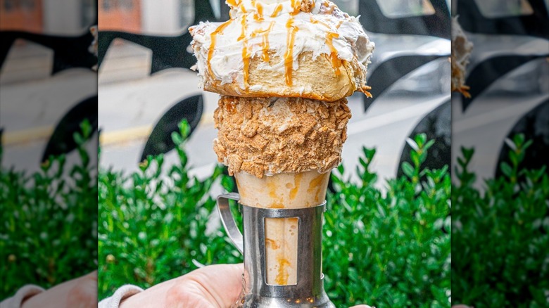Cinnamon Roll Crazyshake from Black Tap Craft Burgers & Beer