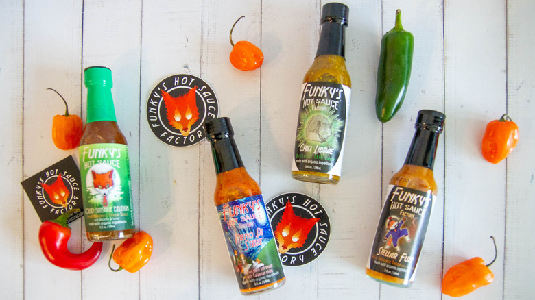 Funky's Hot Sauce Bottles