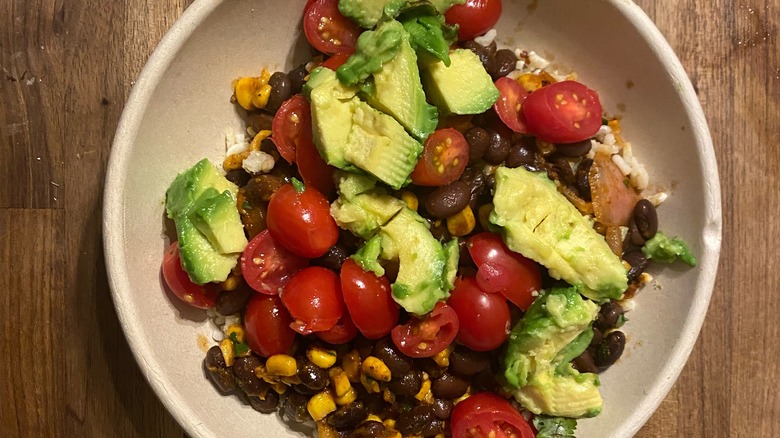 Baja bowl with avocado