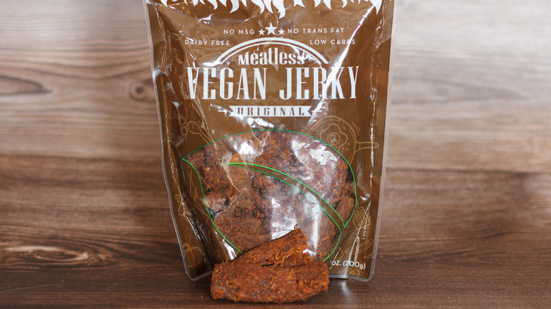 Meatless vegan jerky bag