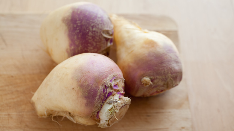 Three rutabaga vegetables