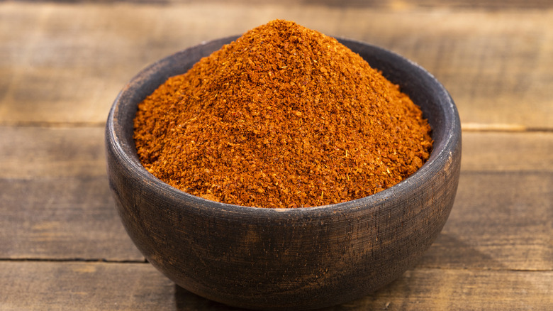 Bowl of ground paprika 