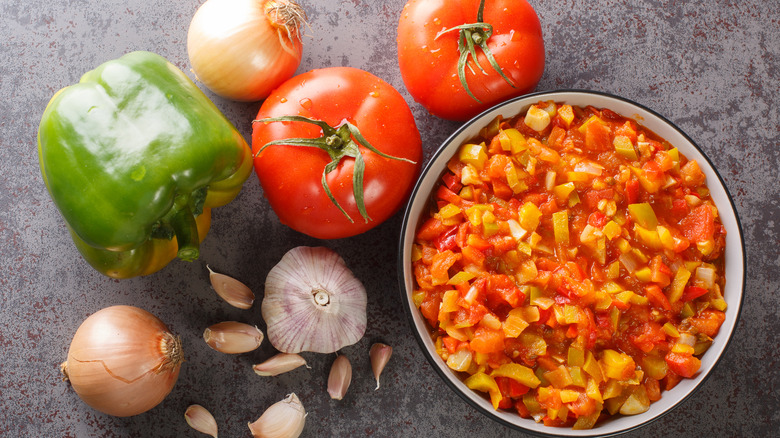 sofrito ingredients and sauce