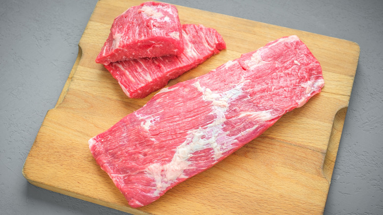 beef brisket on a chopping board