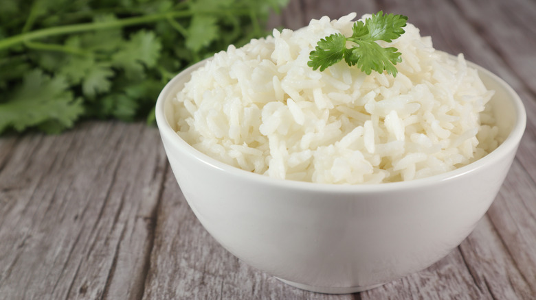 Bowl of fluffy white rice