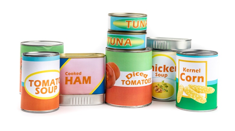 generic label food cans