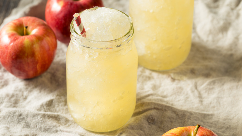 bourbon-spiked apple slushies