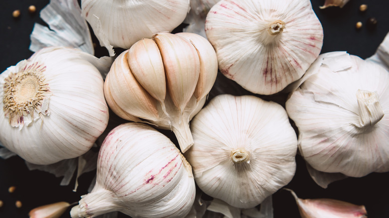 Bulbs cloves of garlic