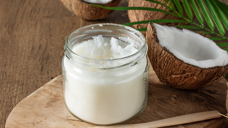 Jar of coconut oil