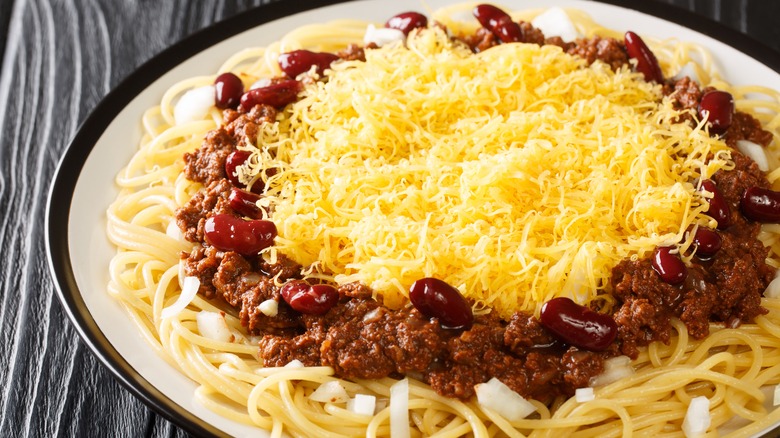 cincinnati chili on plate