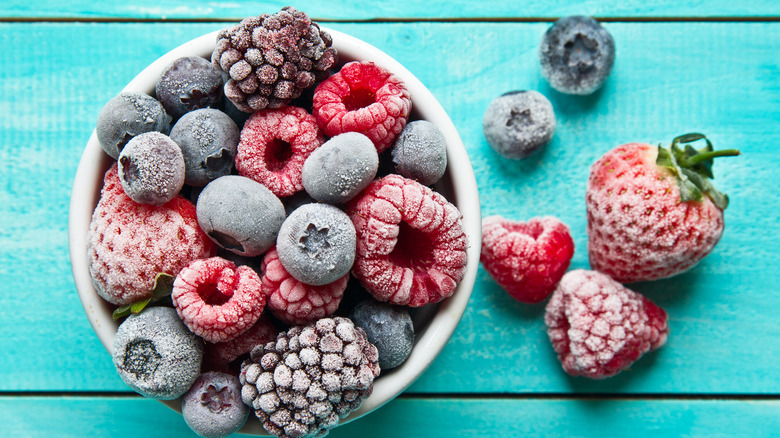 Assorted frozen berries