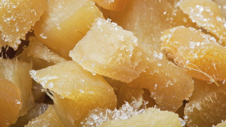 candied ginger pieces