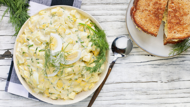 Egg salad in bowl