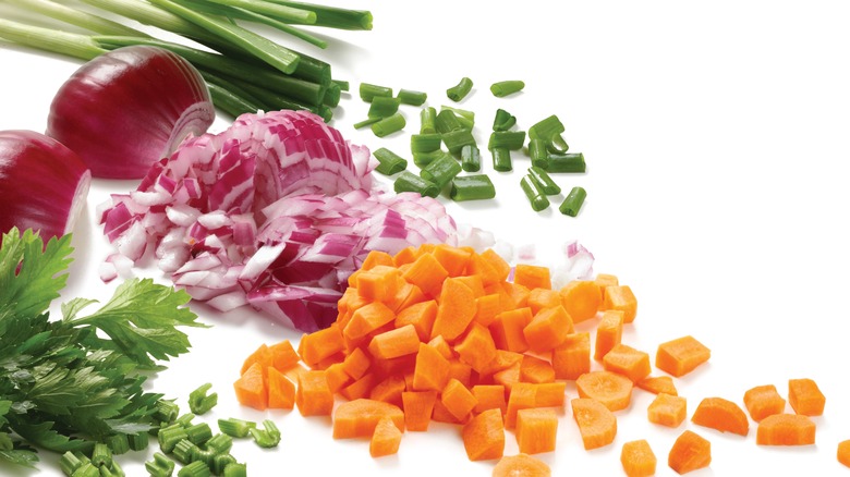 chopped mixed vegetables