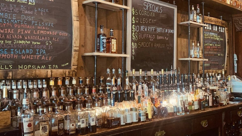 The bar at Bluegrass Tavern
