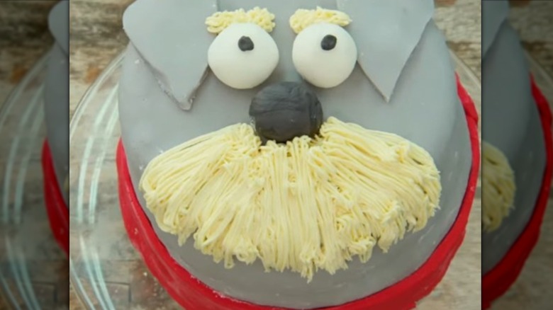 Jamie's salted caramel schnauzer showstopper cake inspired by his childhood family dog