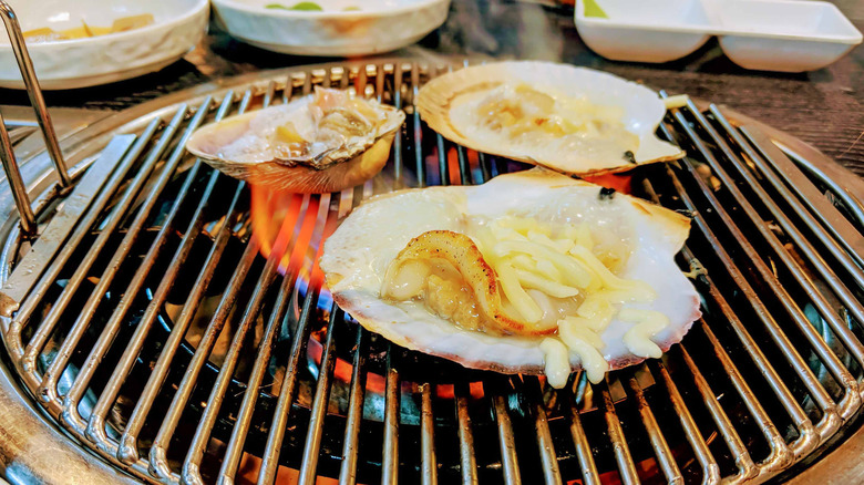 Korean BBQ with shellfish