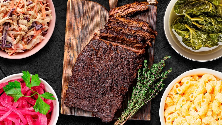 Brisket with side dishes