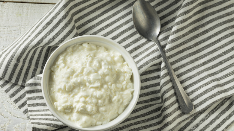 Bowl of cottage cheese