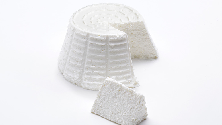 Ricotta cheese sliced 