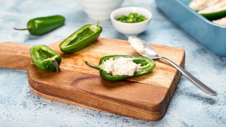 Jalapeños filled with cream cheese